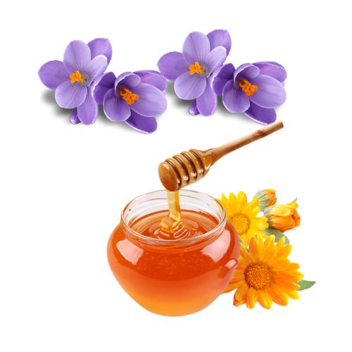 Zafferano e miele nei cosmetici bio
